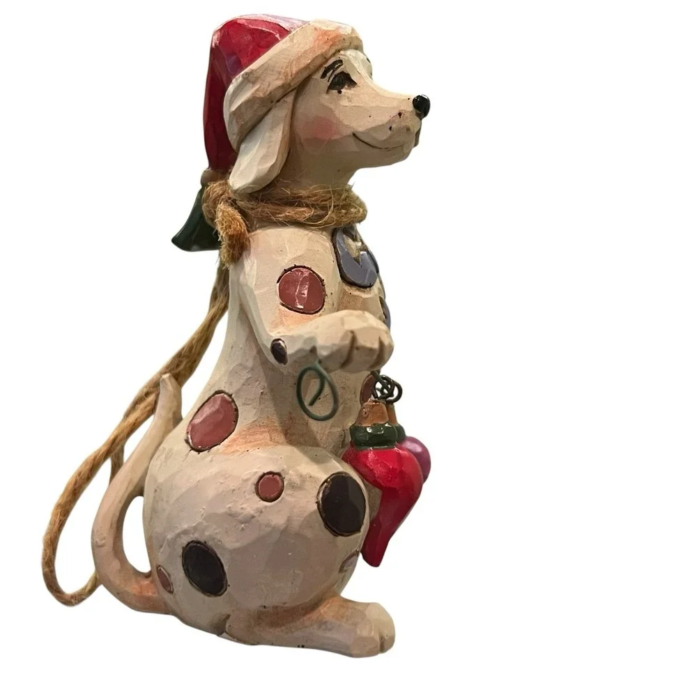 Jim Shore White Dog Christmas Ornament Handmade Heartwood Creek Collection
